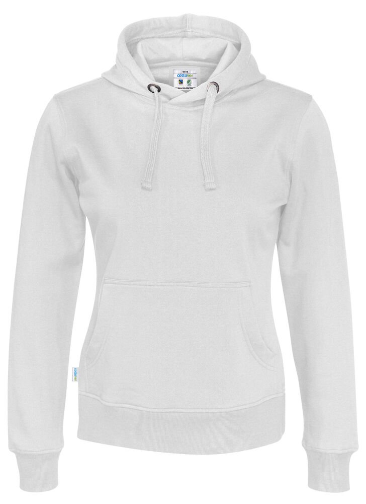 HOODIE LADY - GOTS GECERTIFICEERD — Wit