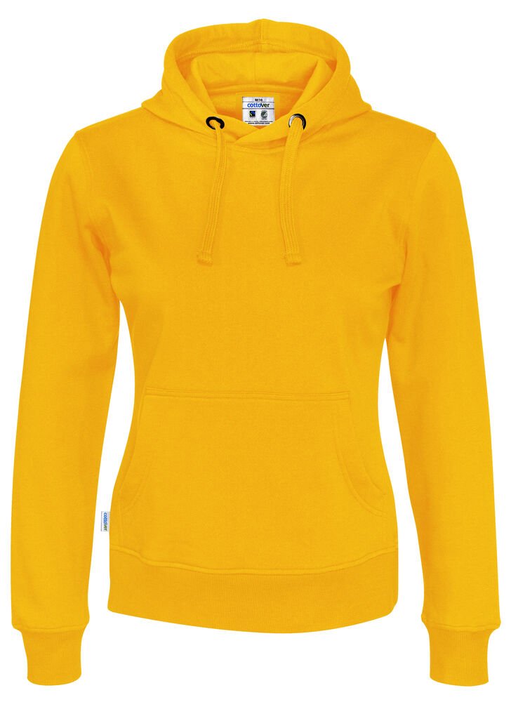 HOODIE LADY - GOTS GECERTIFICEERD — Geel