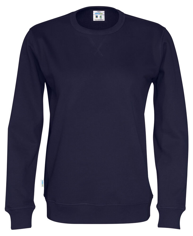 SWEATER CREW NECK UNISEX - GOTS GECERTIFICEERD — Marine