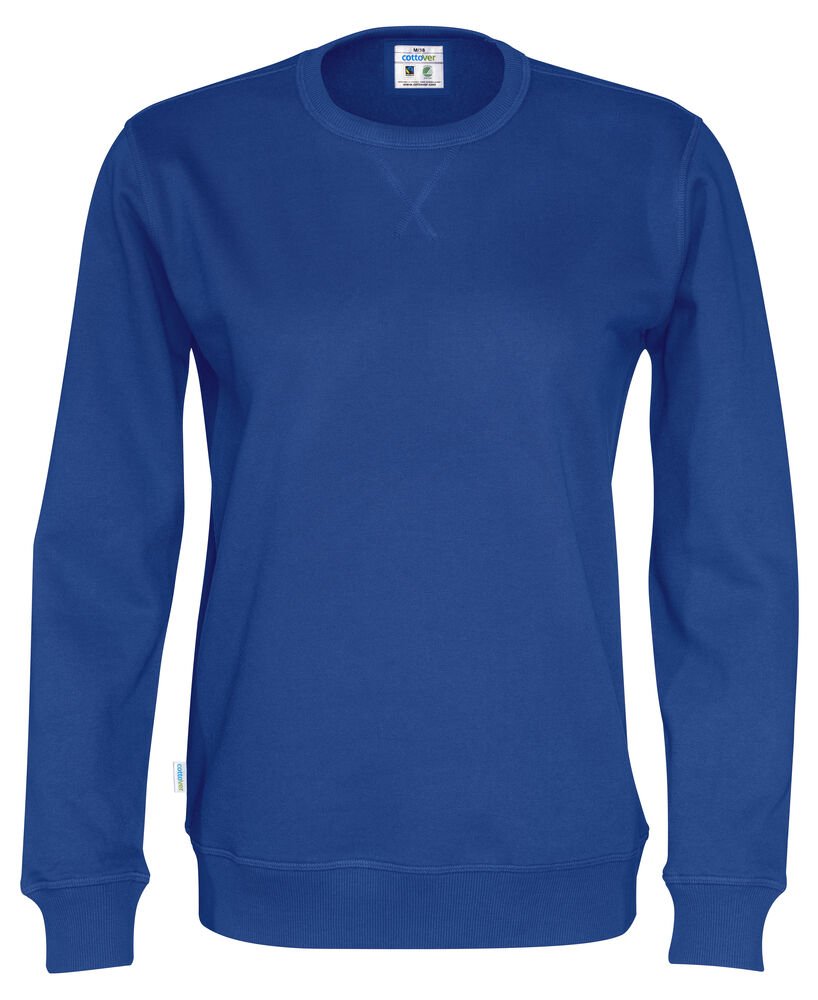 SWEATER CREW NECK UNISEX - GOTS GECERTIFICEERD — Koninklijk Blauw