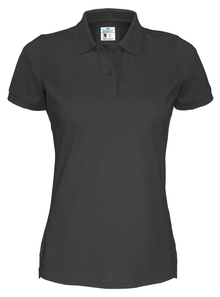 POLO PIQUE LADY - GOTS GECERTIFICEERD — Zwart