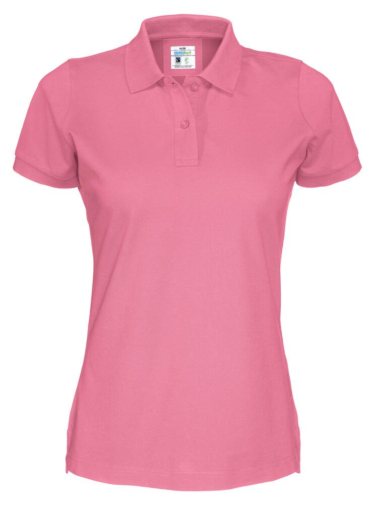 POLO PIQUE LADY - GOTS GECERTIFICEERD — Roze