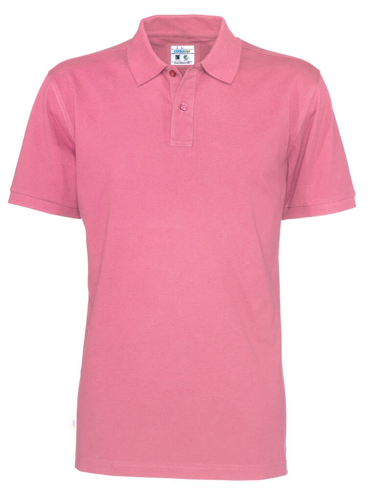 POLO PIQUE MAN - GOTS GECERTIFICEERD — Roze