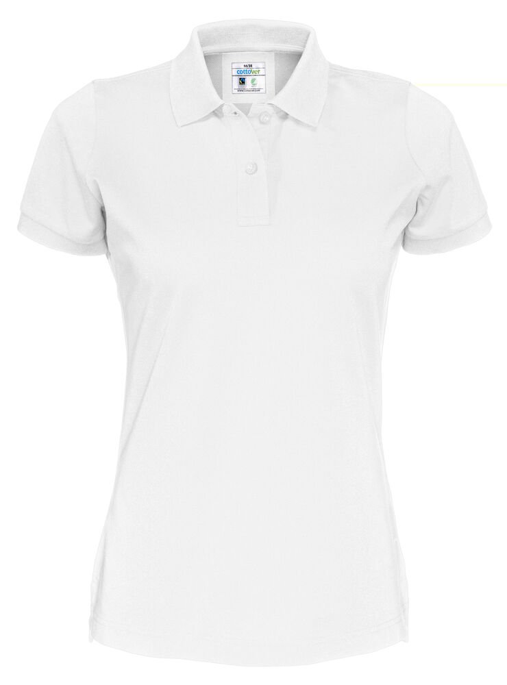 POLO PIQUE LADY - GOTS GECERTIFICEERD — Wit