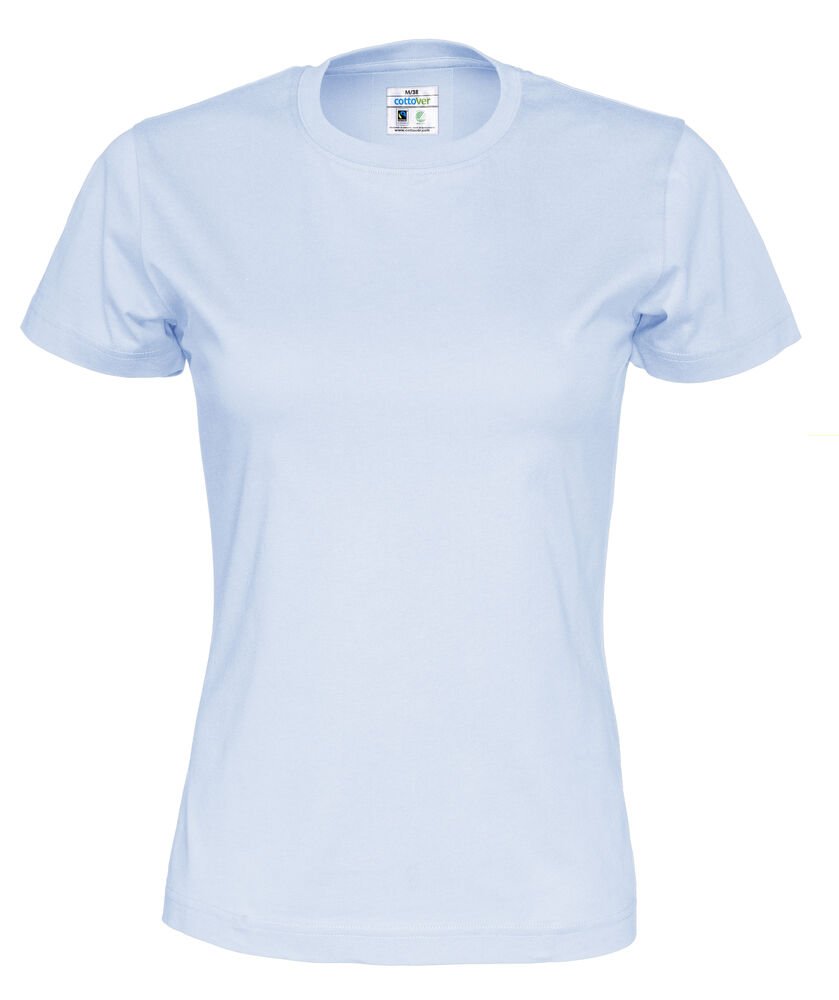 T-SHIRT LADY - GOTS GECERTIFICEERD — Hemelsblauw