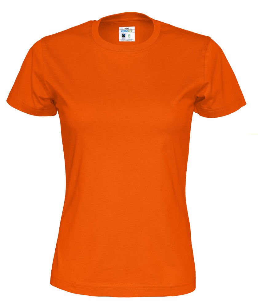 T-SHIRT LADY - GOTS GECERTIFICEERD — Oranje