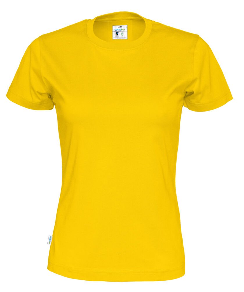 T-SHIRT LADY - GOTS GECERTIFICEERD — Geel