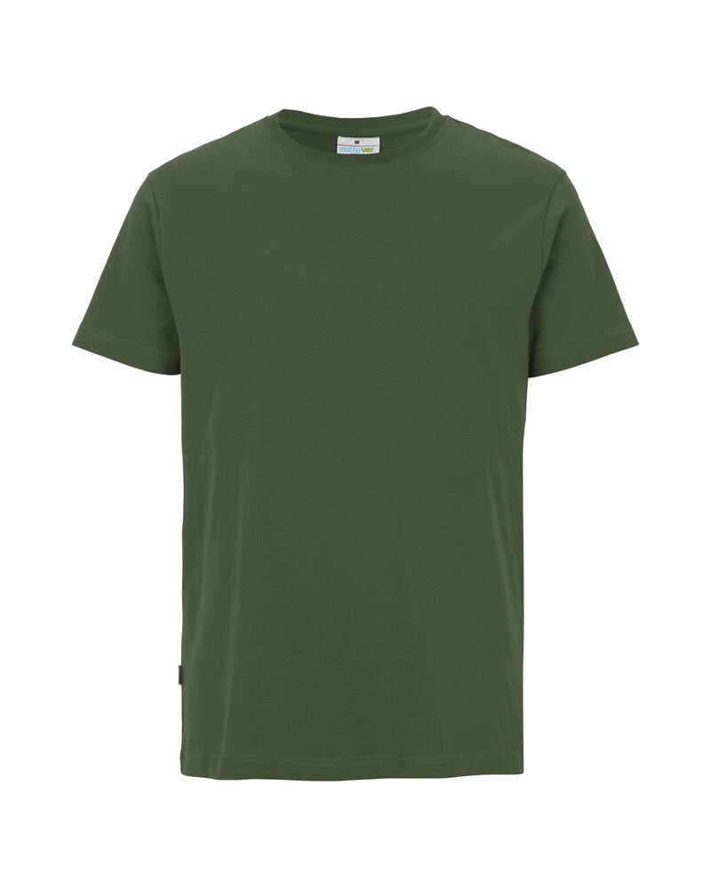 T-SHIRT MAN - GOTS GECERTIFICEERD — Donker Groen