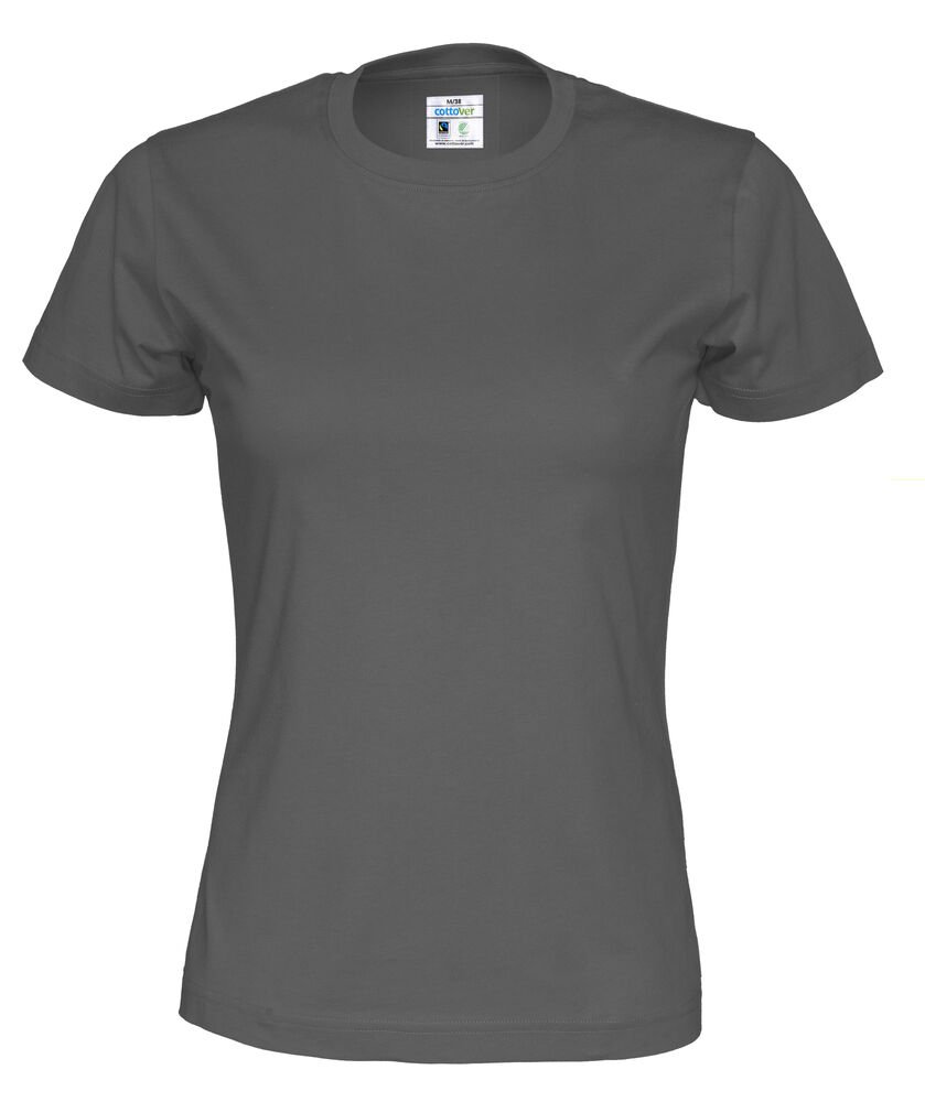 T-SHIRT LADY - GOTS GECERTIFICEERD — Antraciet