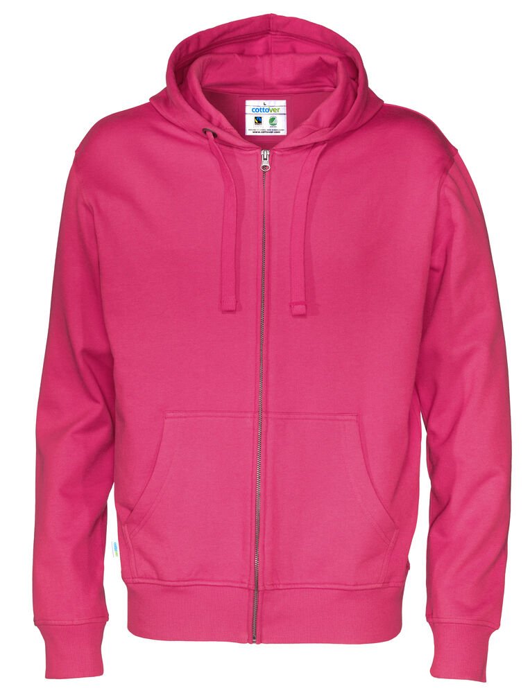 HOODIE FULL ZIP MAN - GOTS GECERTIFICEERD — Kersrood