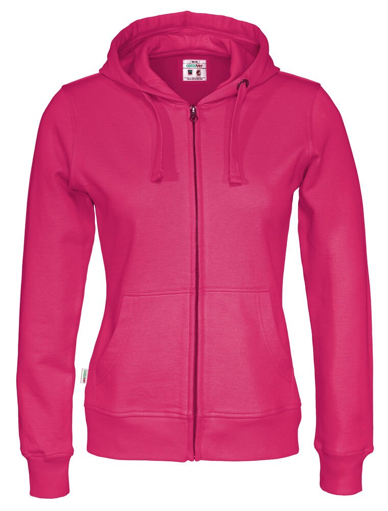 HOODIE FULL ZIP LADY - GOTS GECERTIFICEERD — Kersrood
