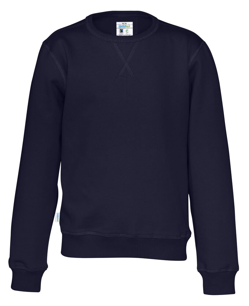 SWEATER CREW NECK KID - GOTS GECERTIFICEERD — Marine