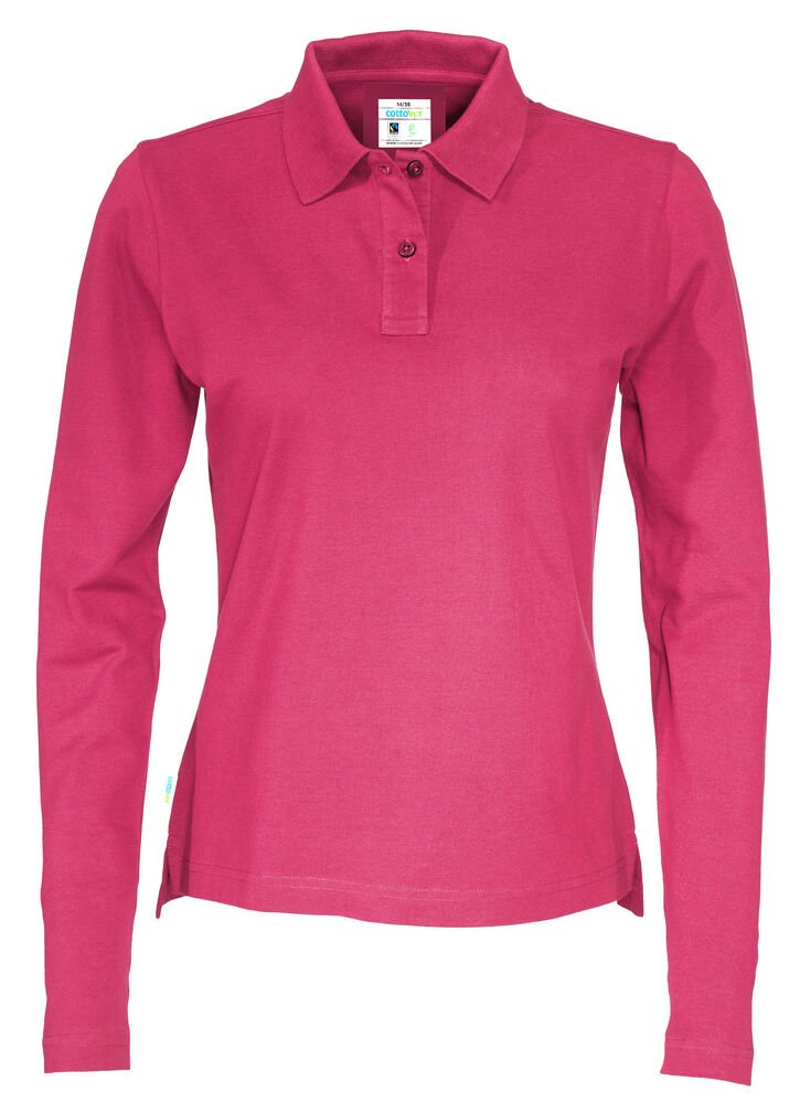 POLO PIQUE LONG SLEEVE LADY - GOTS GECERTIFICEERD — Kersrood