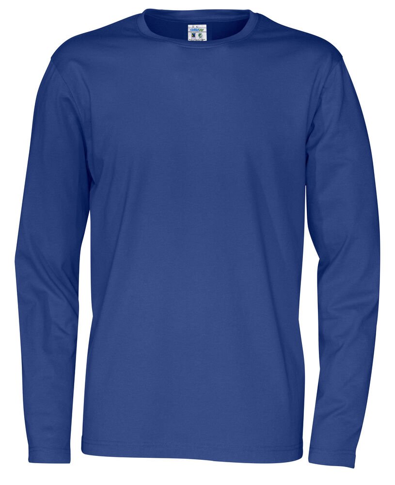 T-SHIRT LONG SLEEVE MAN - GOTS GECERTIFICEERD — Koninklijk Blauw