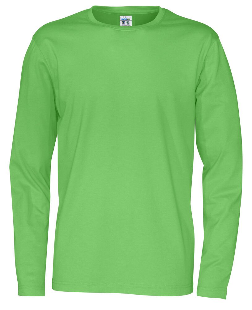 T-SHIRT LONG SLEEVE MAN - GOTS GECERTIFICEERD — Groen