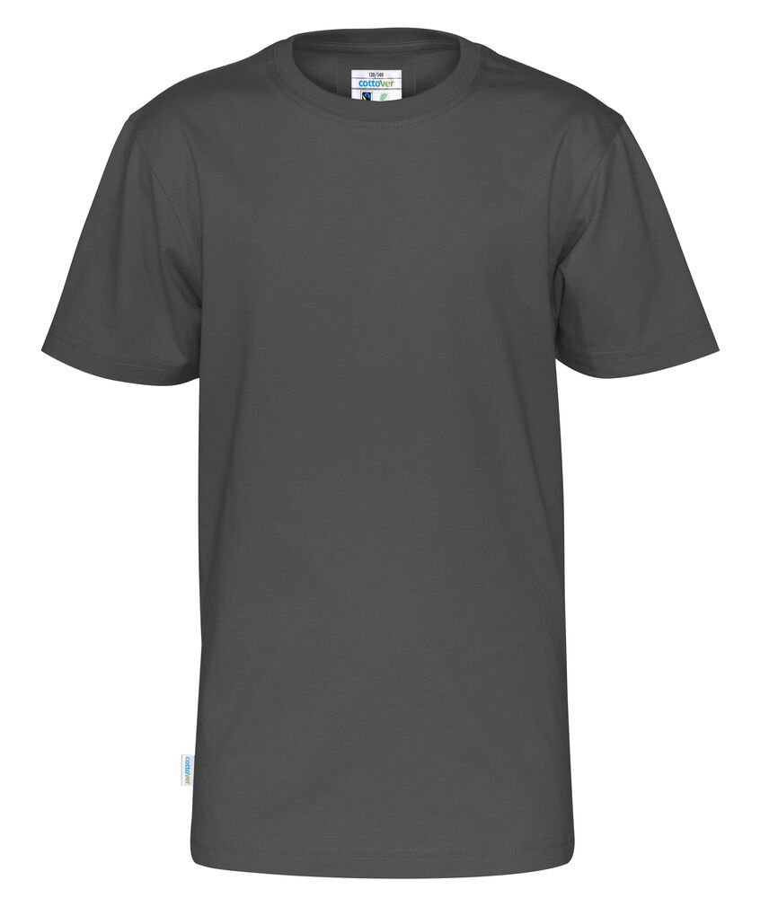 T-SHIRT SS KID - GOTS GECERTIFICEERD — Antraciet