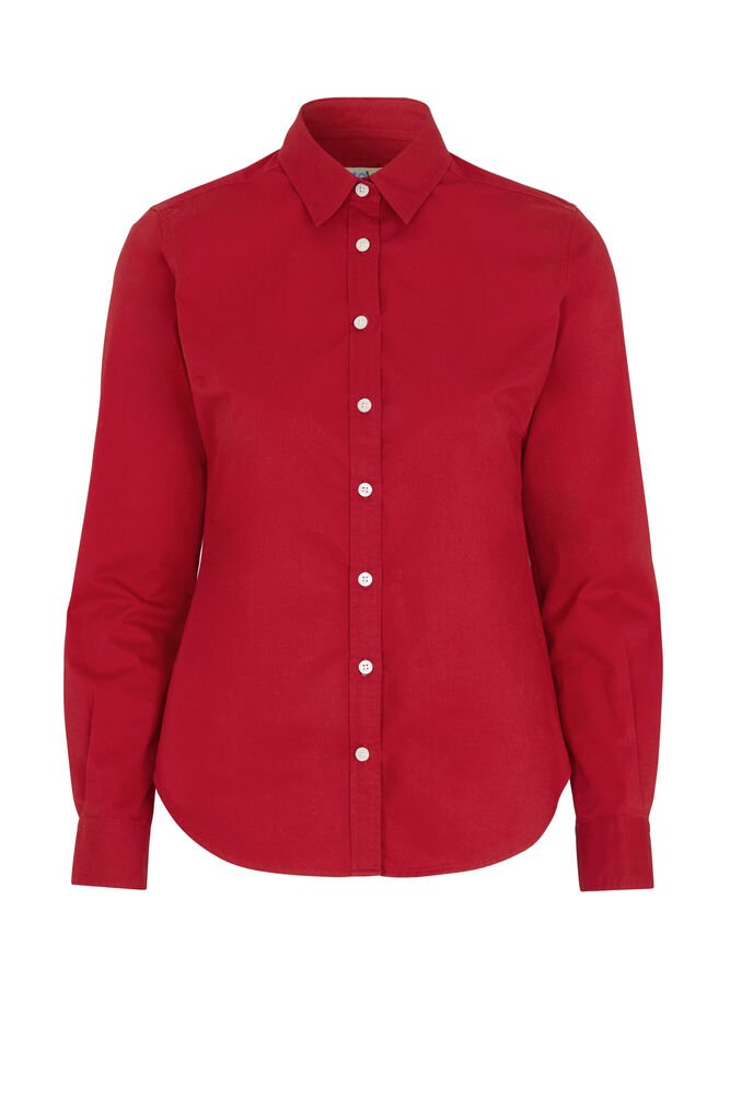 SHIRT TWILL LADY - GOTS GECERTIFICEERD — Rood
