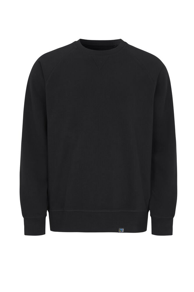 F. TERRY CREW NECK MAN — Zwart