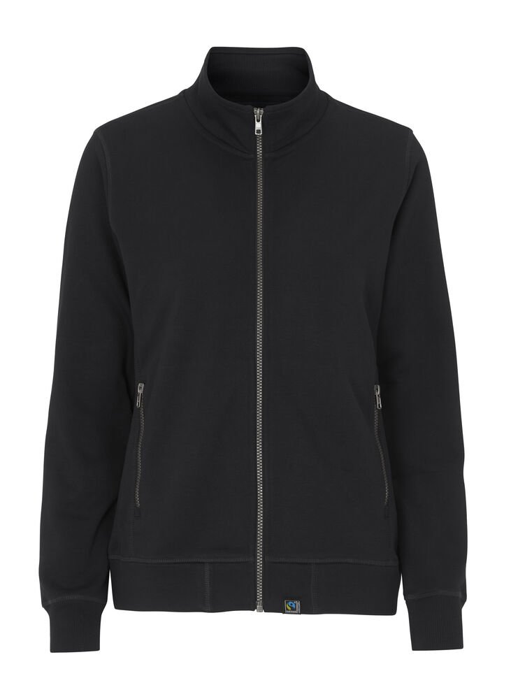 F. TERRY FZ COLLAR LADY - GOTS GECERTIFICEERD — Zwart