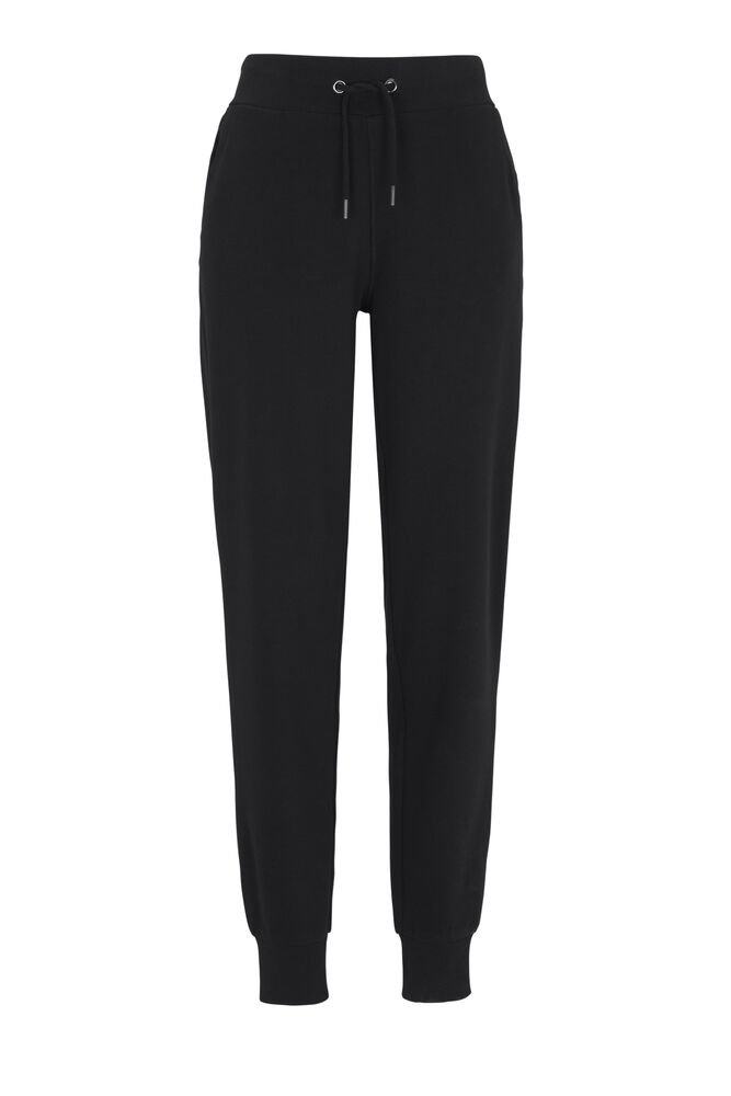 F. TERRY PANTS LADY — Zwart