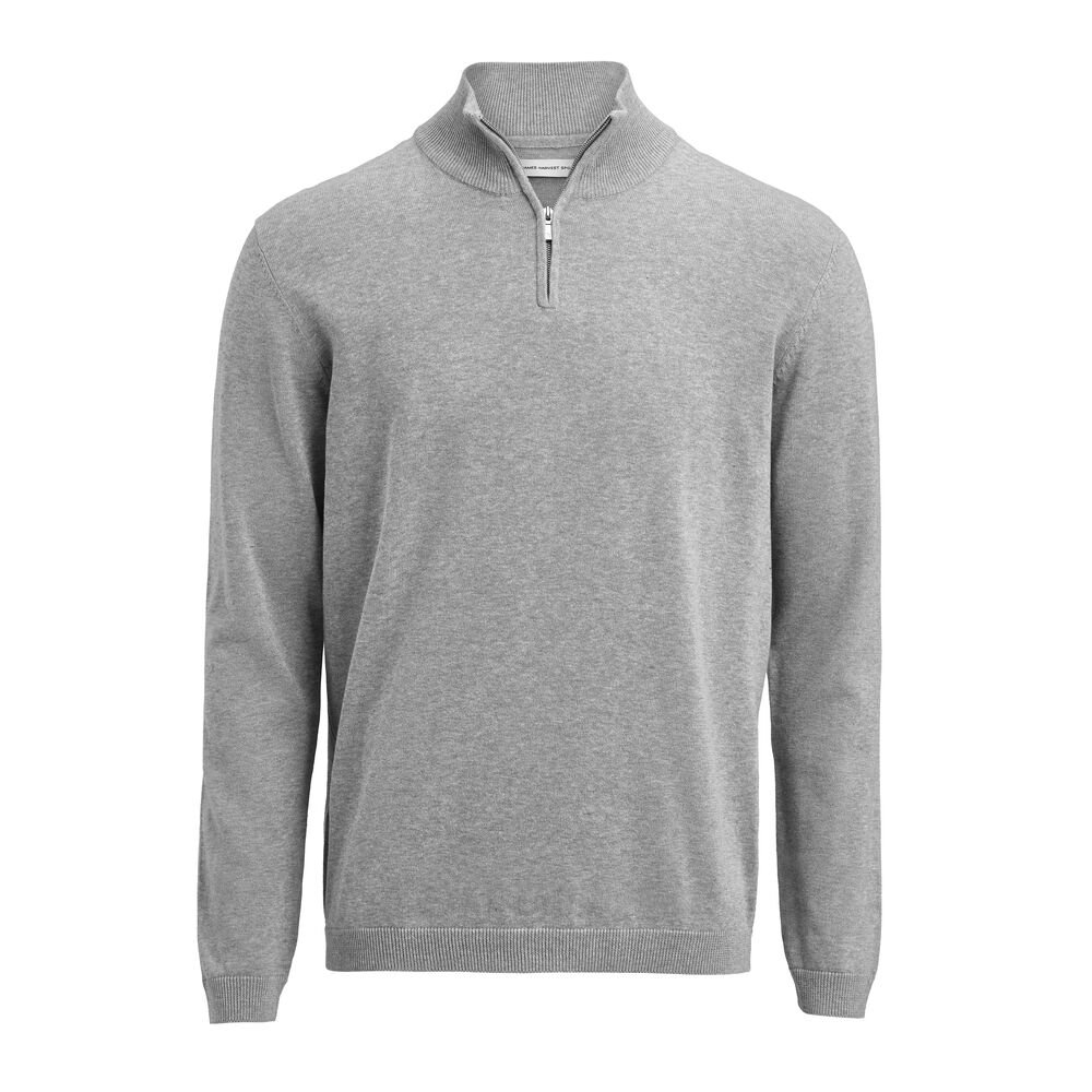 Ashland Halfzip Gebreide Sweater Unisex — Grijs Mêlée