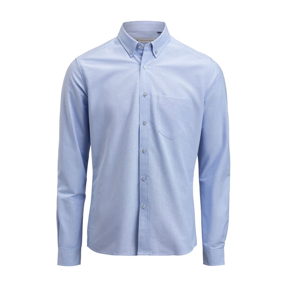Allen Oxford Hemd Regular Fit Heren — Lichtblauw
