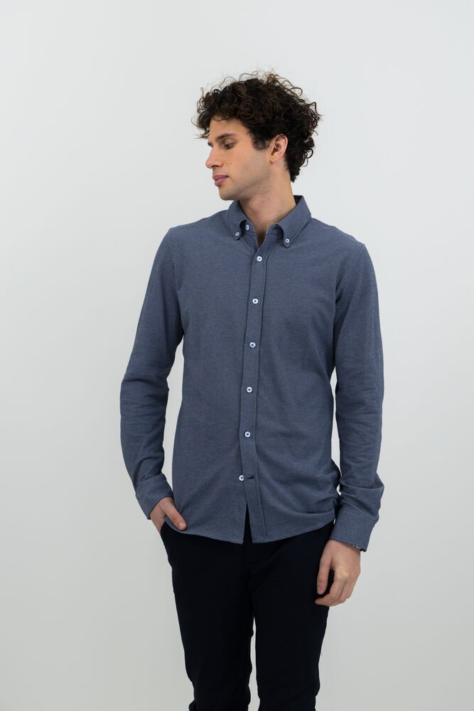 Burlingham Hemd Heren — Marine