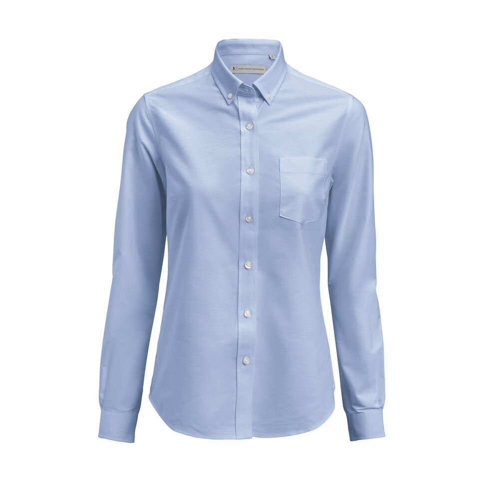 Allen Oxford Hemd Dames — Lichtblauw