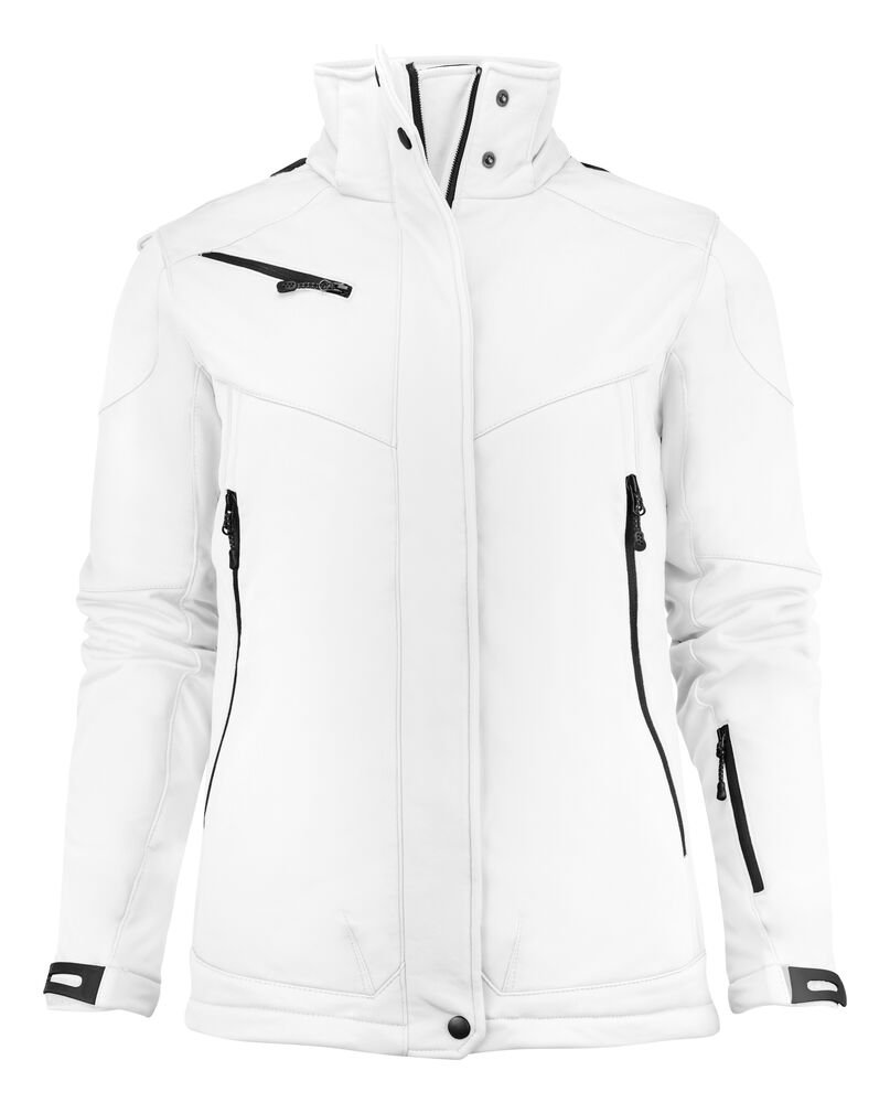 Skeleton Softshell Jas Dames — Wit