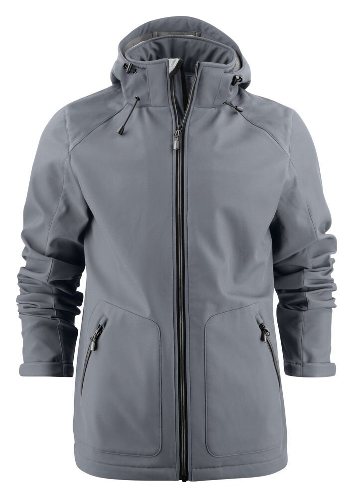 Karting Softshell Jas Heren — Staalgrijs