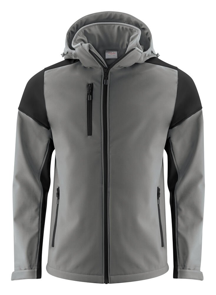 Prime Softshell Jas Heren — Staalgrijs/Zwart