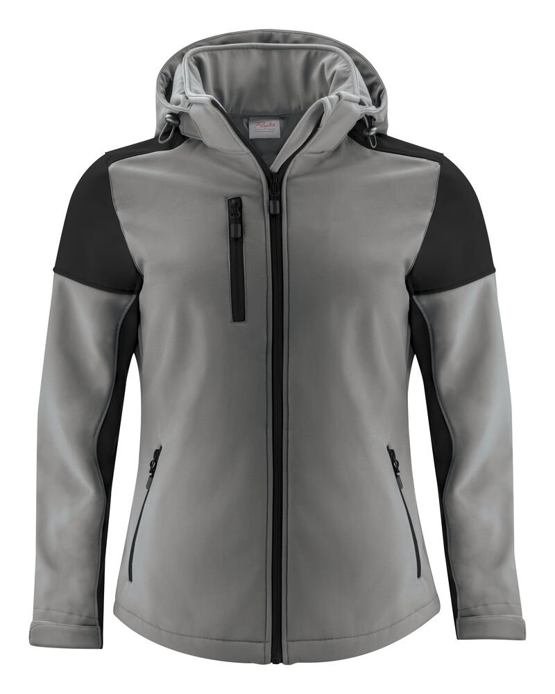 Prime Softshell Jas Dames — Staalgrijs/Zwart