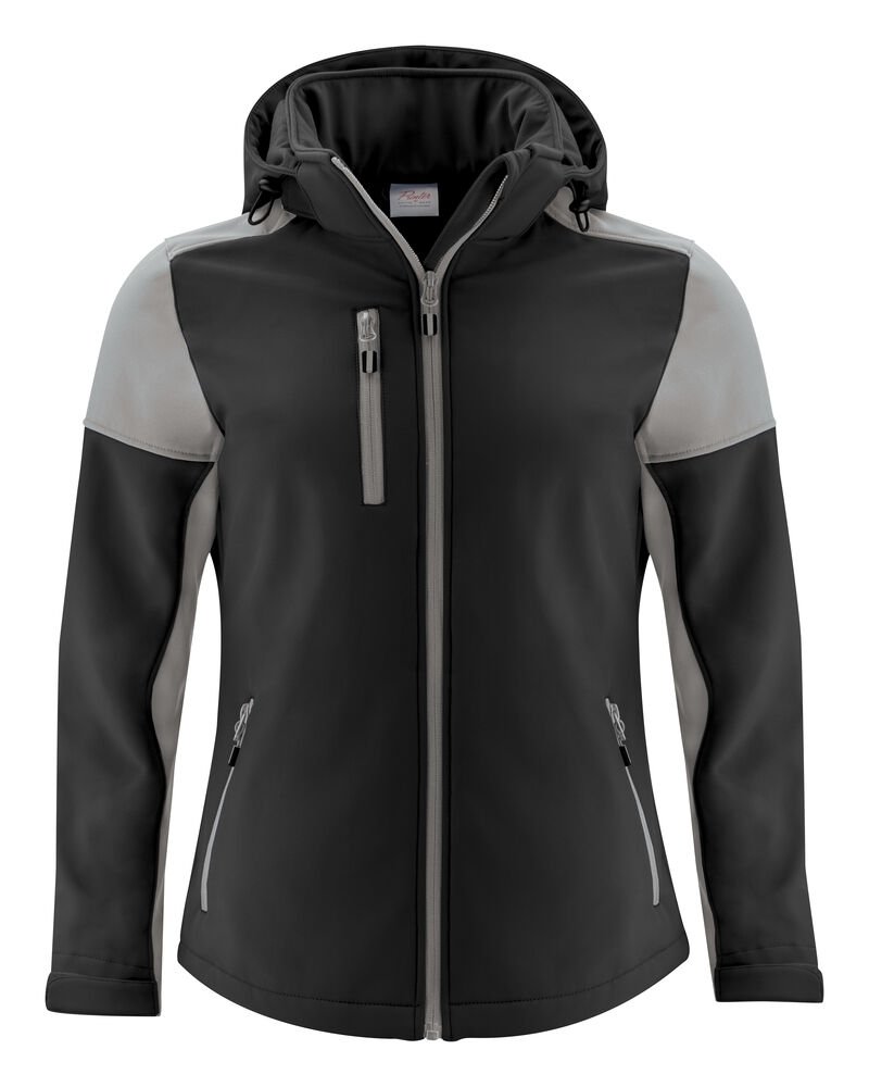 Prime Softshell Jas Dames — Zwart/Staalgrijs