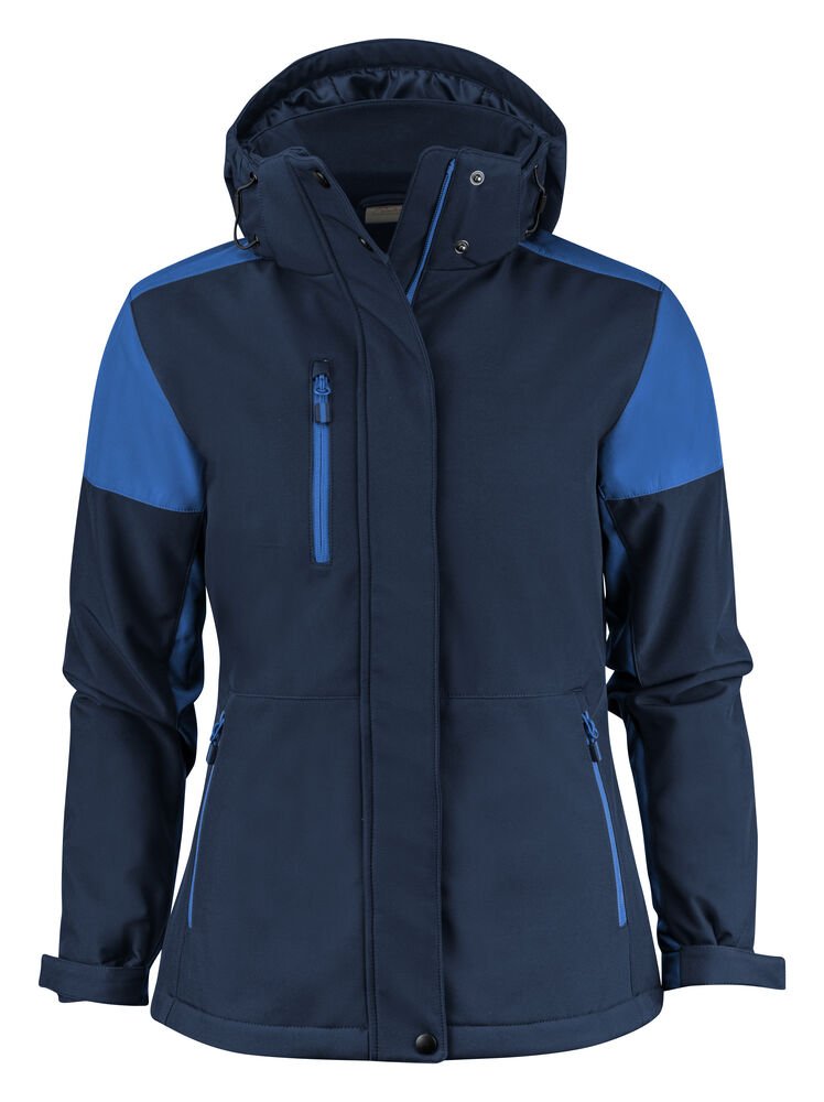 Prime Padded Softshell Jas Dames — Marine/Kobalt