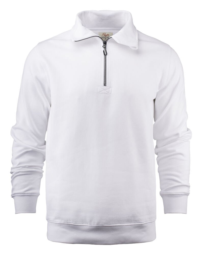 Rounders RSX Sweater Halve Rits Unisex — Wit