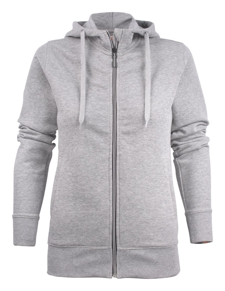Overhead  Sweater Volledige Rits Dames — Grijs Mêlée
