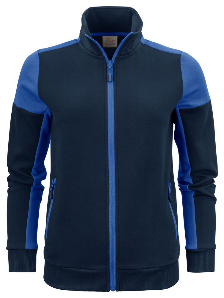 Prime Sweater Volledige Rits Dames — Marine/Kobalt