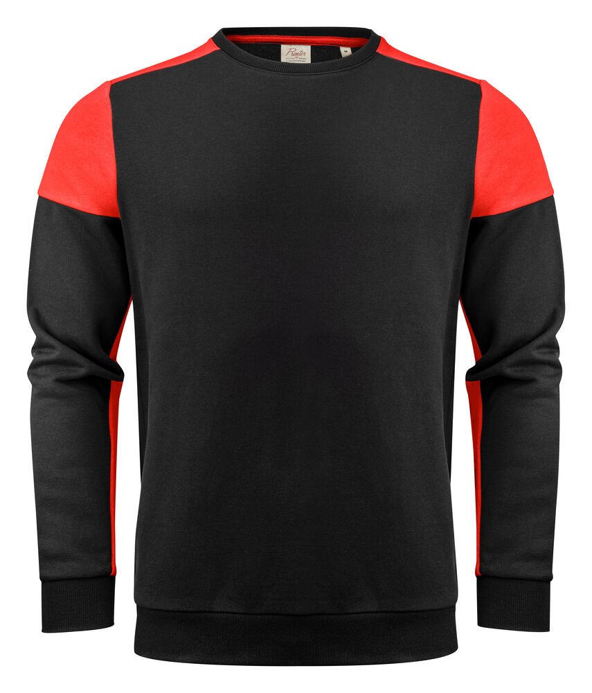 Prime Crewneck Sweater Unisex — Zwart/Rood