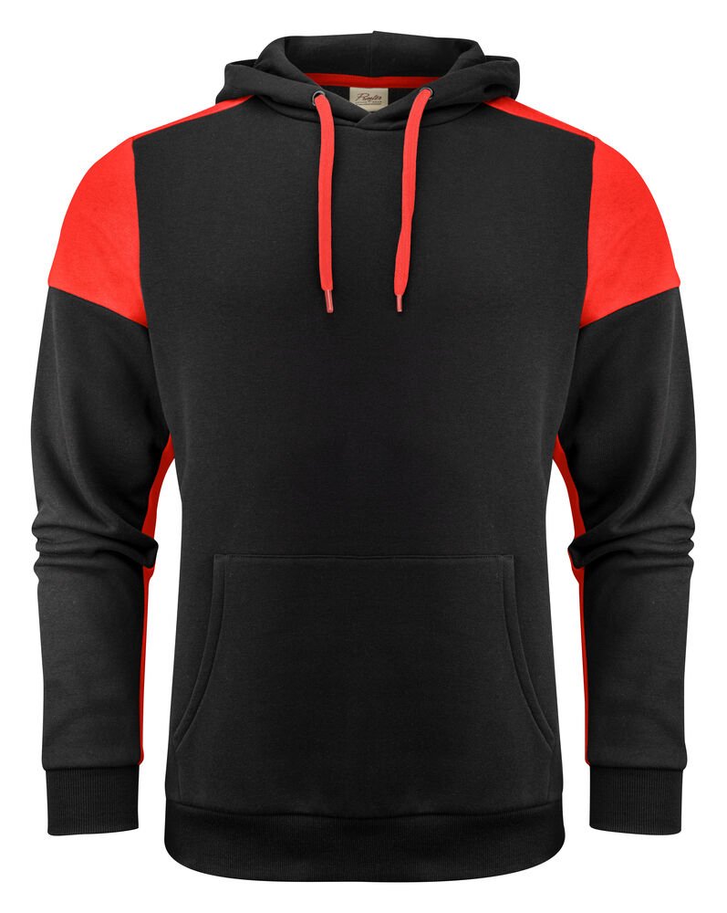 Prime Hoodie Unisex — Zwart/Rood