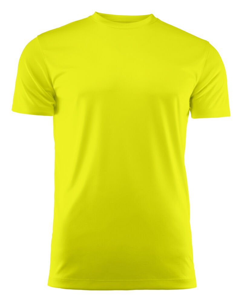 Run T-Shirt Heren — Neon Geel