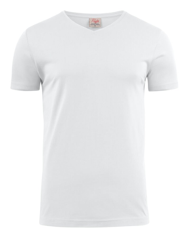 Heavy V-neck T-Shirt Heren — Wit