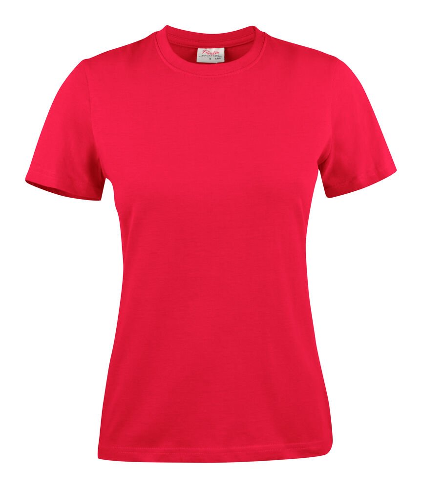 Light  T-Shirt Dames — Rood