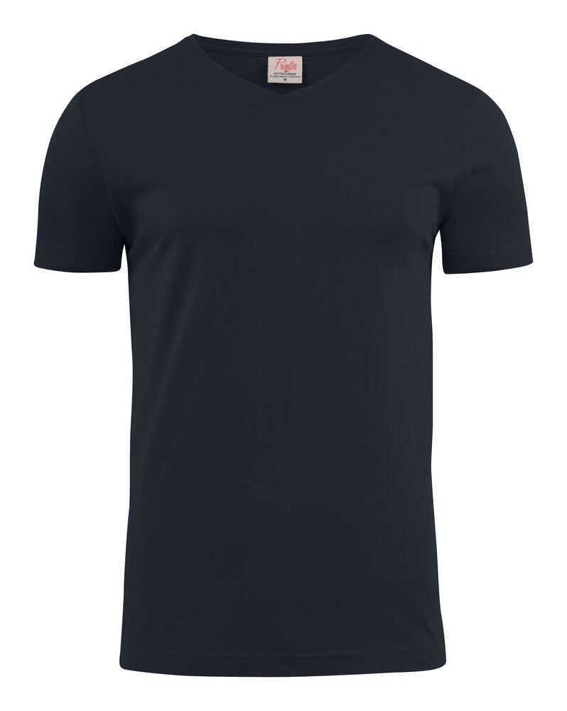 Heavy V-neck T-Shirt Heren — Donker Marine