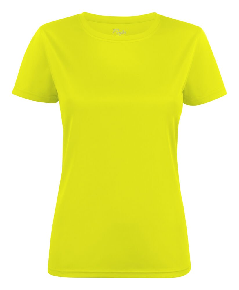 Run T-Shirt Dames — Neon Geel