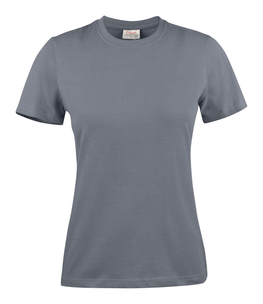 Light  T-Shirt Dames — Staalgrijs