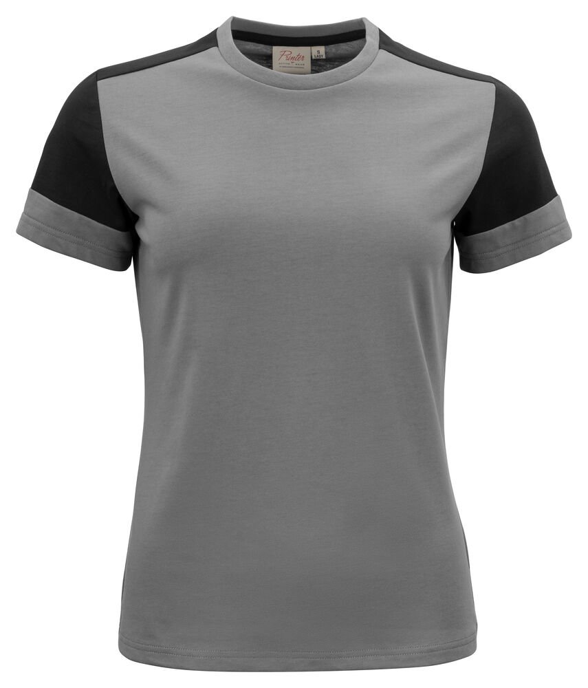 Prime T-Shirt Dames — Staalgrijs/Zwart