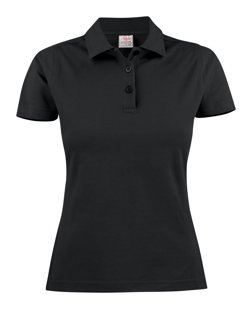 Surf Polo Pique Dames — Zwart