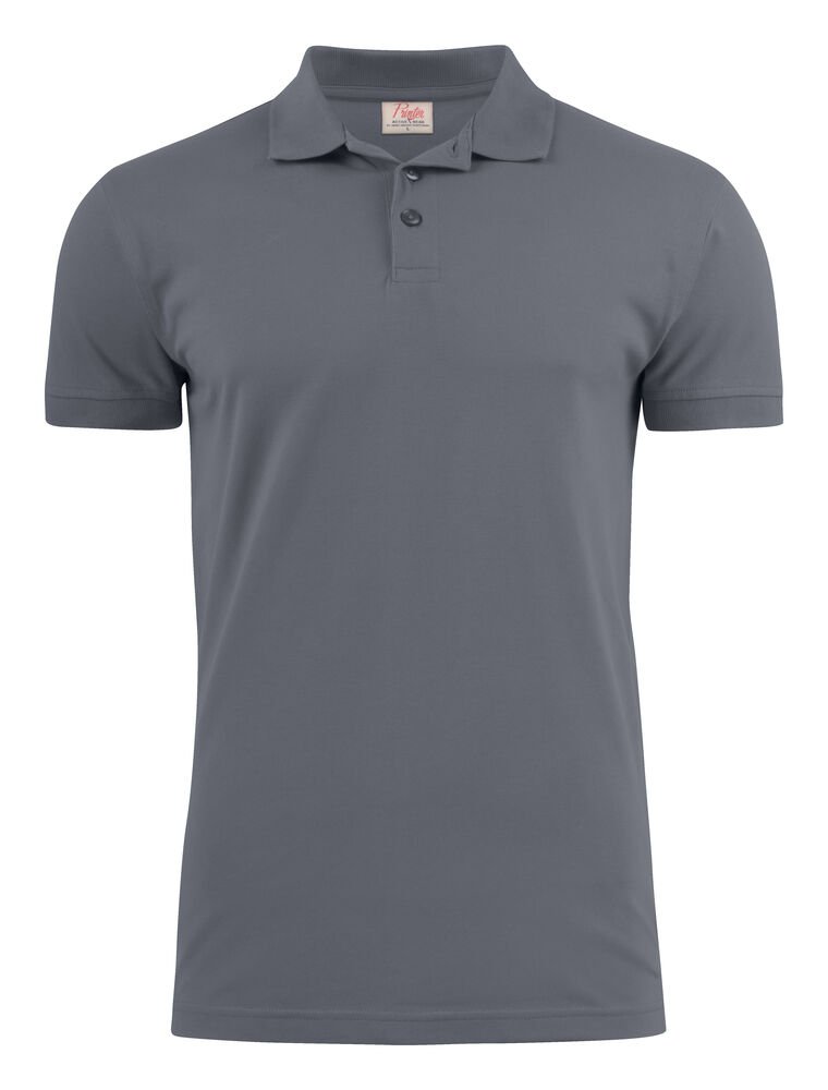 Surf Stretch Polo Pique Heren — Staalgrijs