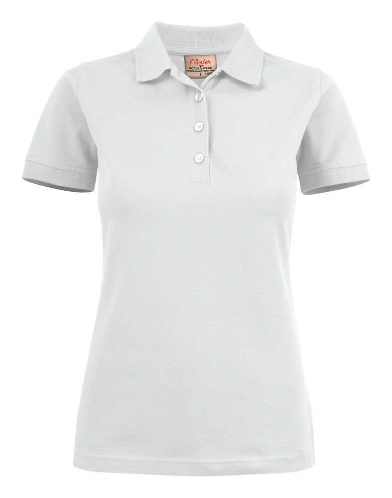 Surf Stretch Polo Pique Dames — Wit