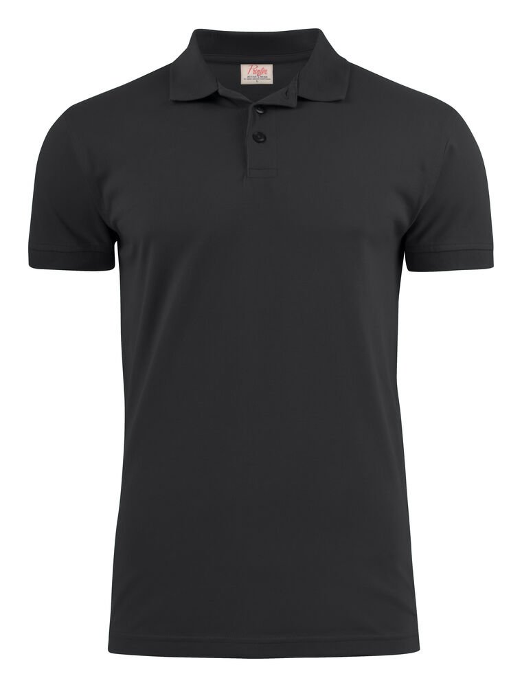 Surf Stretch Polo Pique Heren — Zwart